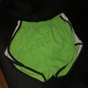 green shorts with black and white